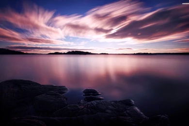 Calm Lake At Night Wallpapers