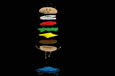 Cheeseburger On A Trampoline Wallpapers   Funny Wallpapers