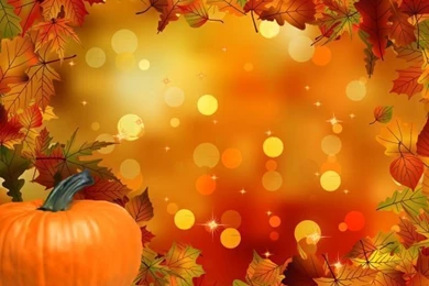 Autumn Pumpkings Vector Backgrounds