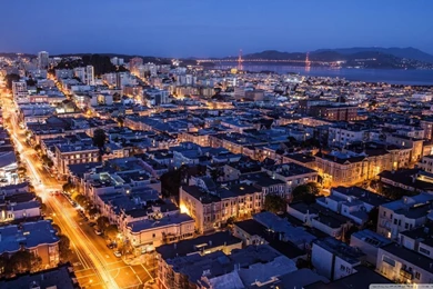 San Francisco At Night HD Desktop Wallpapers : Widescreen : High ...