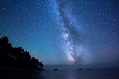 Download Wallpapers 1920x1080 Stars, Sky, Shore Full HD 1080p HD ...