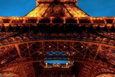 Paris At Night Eiffel Tower View From Below HD Desktop Wallpapers ...