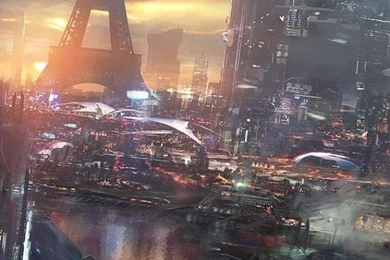 Futuristic Paris iPhone 5 Wallpapers