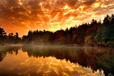 Reflected Lake Autumn Water Nature HD Wallpapers Wallpapers ...