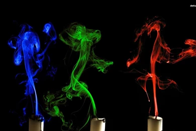 Colorful Candle Smoke Wallpapers