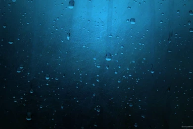 Download 1920x1080 Blue Glass With Water Drops Wallpapers