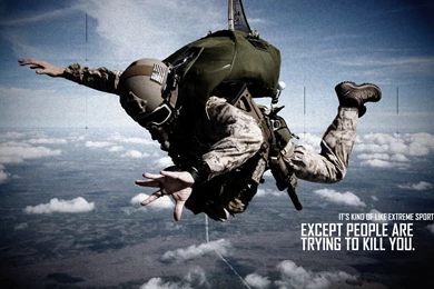 Skydiving Soldier Wallpapers   Digital Art Wallpapers