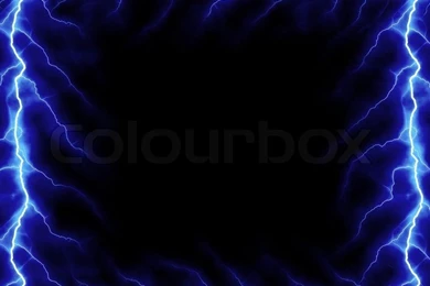 Bolts Of Lightning Isolated Over A Black Backgrounds