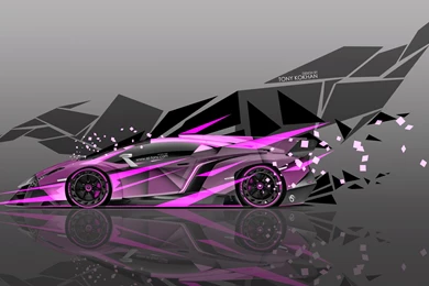 4K Lamborghini Veneno Side Super Abstract Car 2015 « El Tony