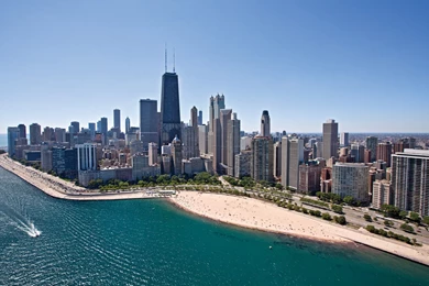 Beautiful Chicago City Skyline Photo Free Download