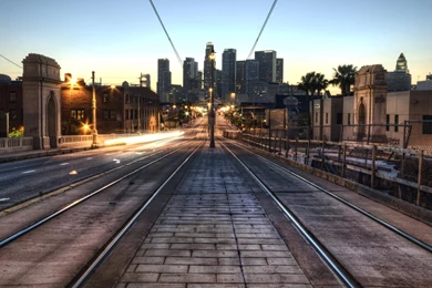 Los Angeles Railway Track Wallpapers HD For Desktop   HDWallpicx.com