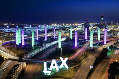 Los Angeles International Airport At Night