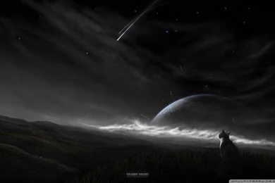 Starry Night HD Desktop Wallpapers : High Definition : Fullscreen ...