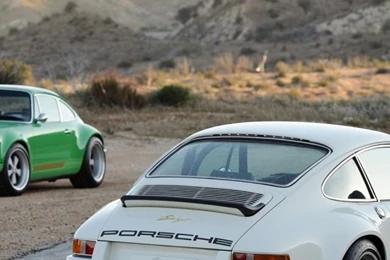 640x960 Singer Porsche 911 White Duo Iphone 4 Wallpapers