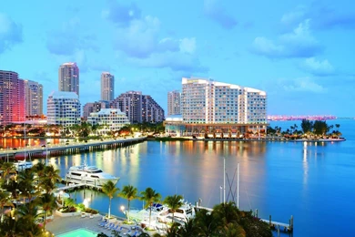 Miami Wallpapers: The City Skyline Across The Beach