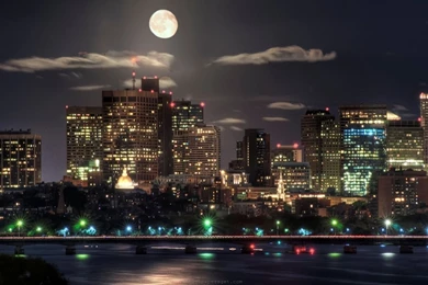 Boston Capital Massachusetts Night View Wallpapers   BestePics