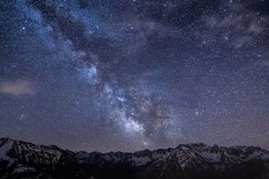 Download Wallpapers 1920x1080 Mountains, Night, Sky, Stars Full HD ...