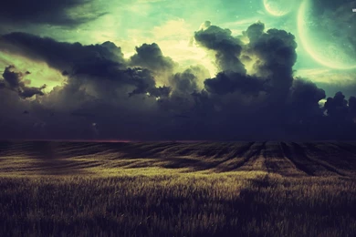 Field At Night Wallpapers