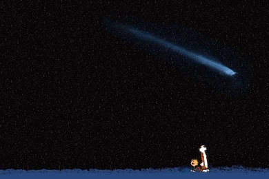 Calvin And Hobbes Looking At The Night Sky HD Wallpapers ...