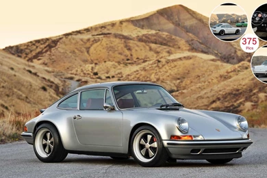 Singer Porsche 911 Silver   Front