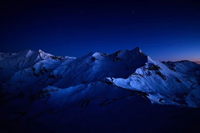 Download Wallpapers 1920x1080 Mountains, Night, Sky, Road, Bends ...