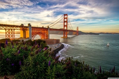 Golden Gate Bridge Sunset HD Desktop Wallpapers : High Definition ...