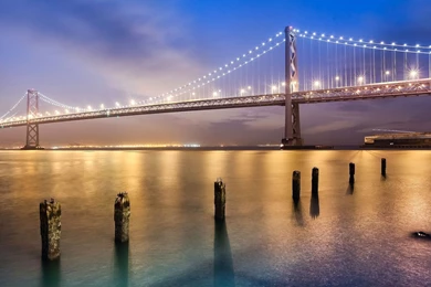 Golden Gate Bridge Lights Wallpapers