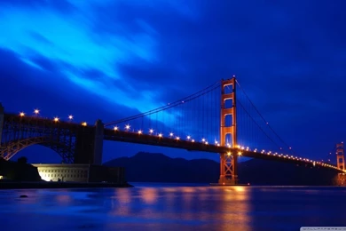Golden Gate Bridge At Night HD Desktop Wallpapers : High Definition ...