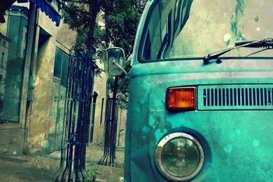 VW Van On The Street Wallpapers   Artistic Wallpapers