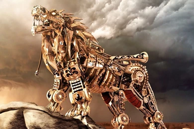 Fantasy Iron Wolf Wallpapers