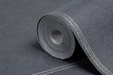 Impala Panels Black Leather Effect Vinyl Wallpapers