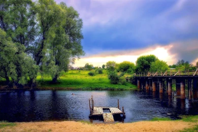 Download Peaceful River Backgrounds 6789 1920x1200 Px High ...