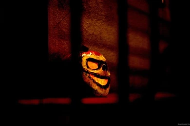 Download 1600x900 Halloween Insane Pumpkin Mask Wallpapers
