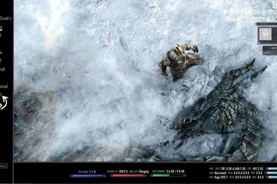 Skyrim Desktop Background, Rainmeter