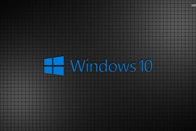 Windows 10 Blue Text Logo On A Grid Wallpapers Computer ...
