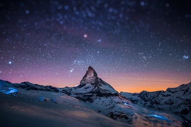 Download HD Mountains Night Sky Blurred Stars Light Show Wallpapers ...