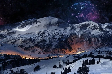 Night Sky Snow Winter Wallpapers   Wallpapes HD