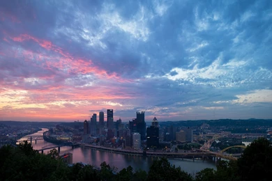 Pittsburgh Purple Night Sky Wallpapers 28648