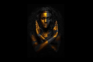 Egyptian Qeen Gold Black Woman 1920x1200 Resolution Wallpapers ...