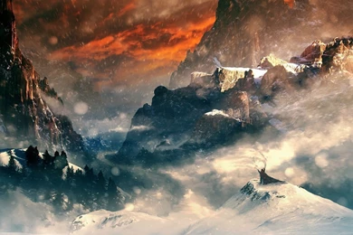 1920x1080 Fantasy Snow World Art Wallpapers