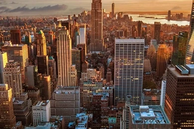 Download New York City Skyline At Sunset HD Wallpapers For iPhone 5 ...