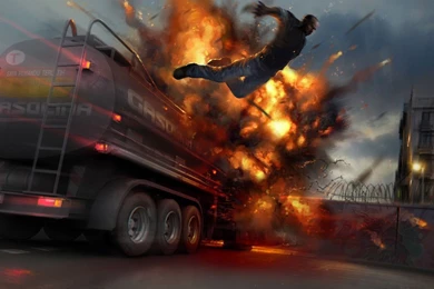 Wheelman   Tanker Explosion Desktop Wallpapers