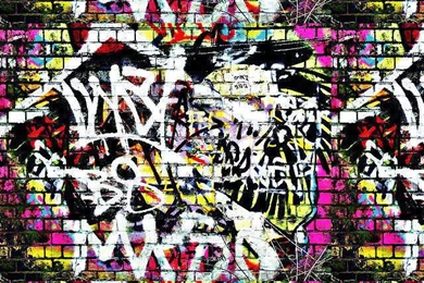 Wall Of Graffiti iPhone Wallpapers