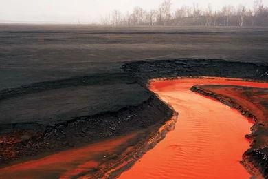 Download Wallpapers 2560x1024 Lava, After, Eruption, Volcano Dual ...