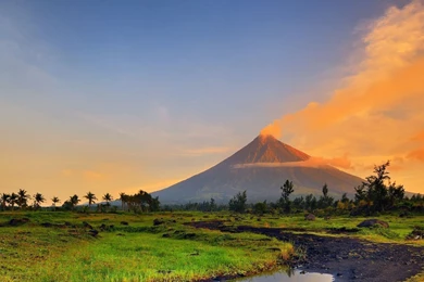 Download Wallpapers 2560x1080 Mayon, Park, Mayon Volcano, Volcano ...