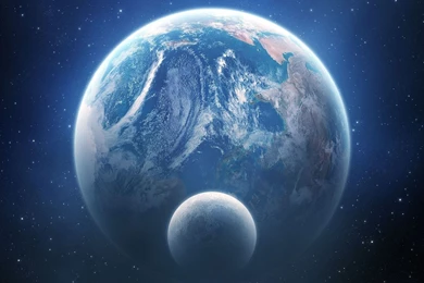 Planet Earth Moon HD Desktop Wallpapers