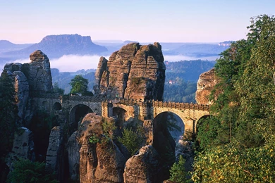 Download Wallpapers 3840x2160 Bridge, Stone, Nature, Landscape 4K ...