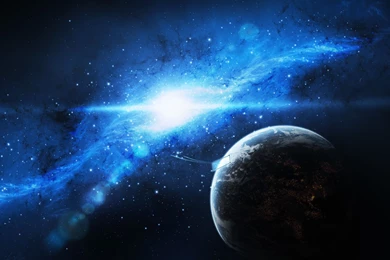 2560x1600 Spaceship, Stars, The Sky, Galaxy, Planet, Art, Earth ...