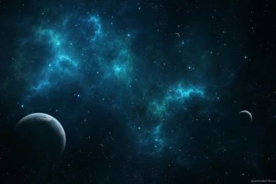 Download 1366x768 Deep Blue Space Wallpapers