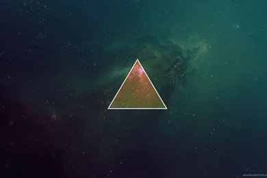 Download 1366x768 Space Triangle Wallpapers